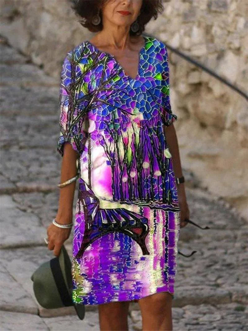 Платье женское свободного покроя винтажное элегантное вечернее с