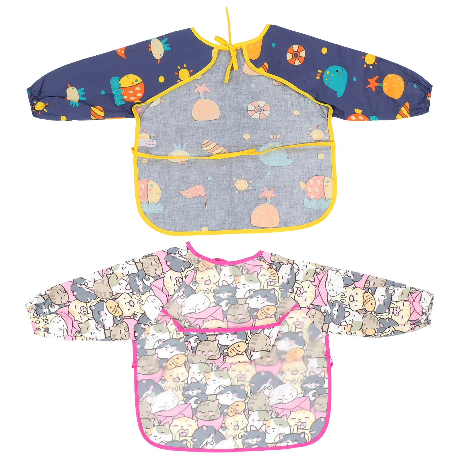 

2 шт., детские нагрудники с длинным рукавом