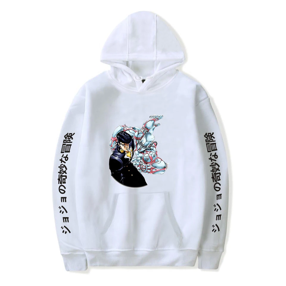 

Popular white Comic JOJO Hoodies Men Women Sweatshirts Hooded Harajuku Hip Hop Casual Hoodie JOJO boys girls cartoon pullovers