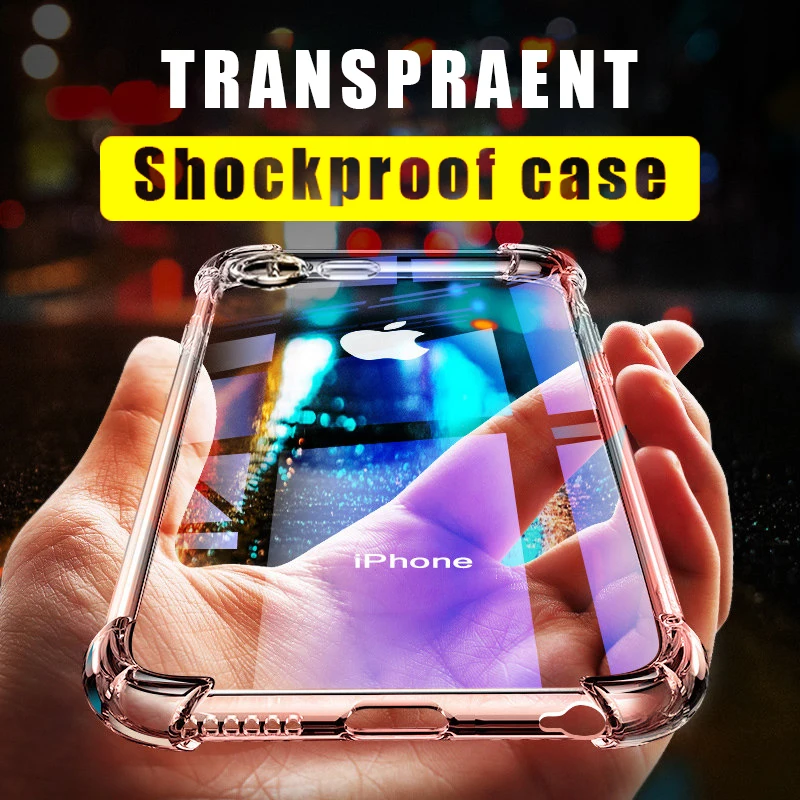 Прозрачный силиконовый чехол из ТПУ для iPhone 11 Pro Max противоударные прозрачные