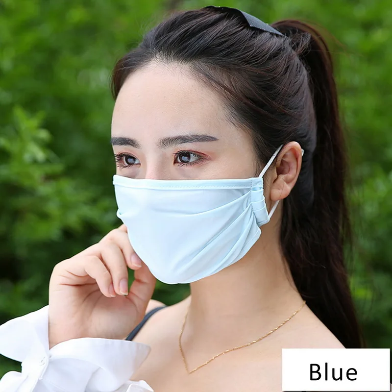 Summer Dust Mask Breathable Ice Silk Windproof Sunscreen Washable Health Beauty Masks | Красота и здоровье