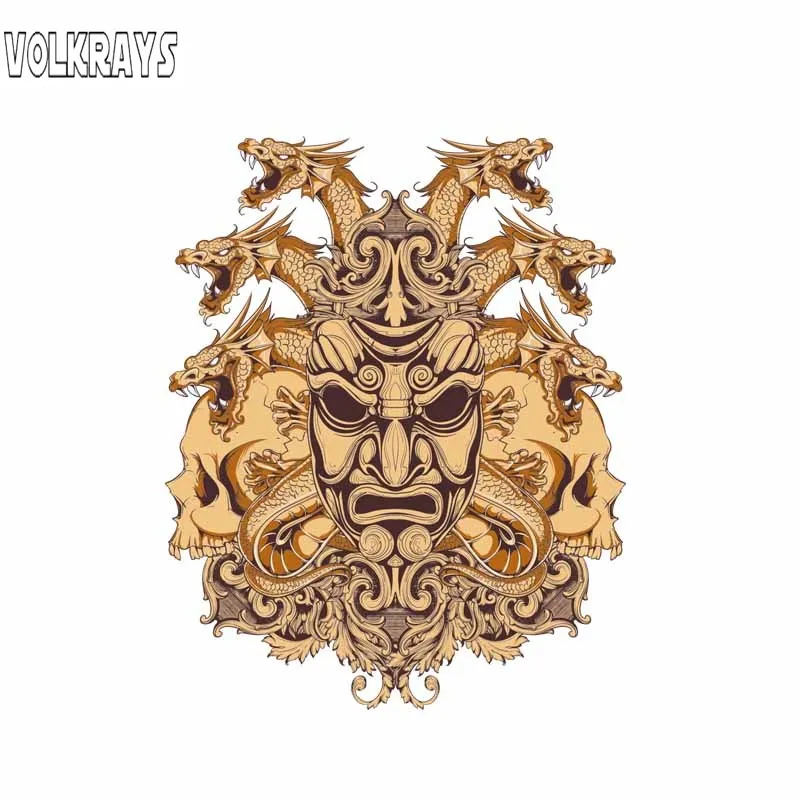 Volkrays креативные автомобильные стикеры японский самурайский Дракон Череп
