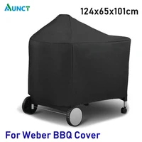 waterproof bbq grill protective cover for weber 7152 charcoal grills outdoor camping bbq accessories 124x65x101cm