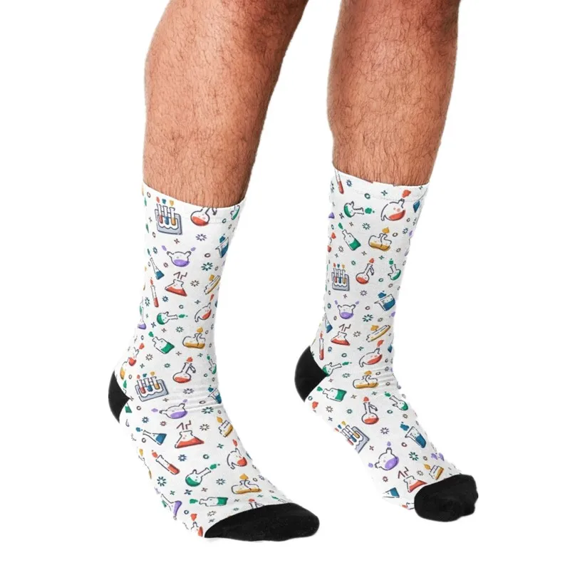 

2021 забавные мужские носки простота удивительный научный принт хип-хоп мужские счастливые носки милые уличные стильные сумасшедшие носки д...