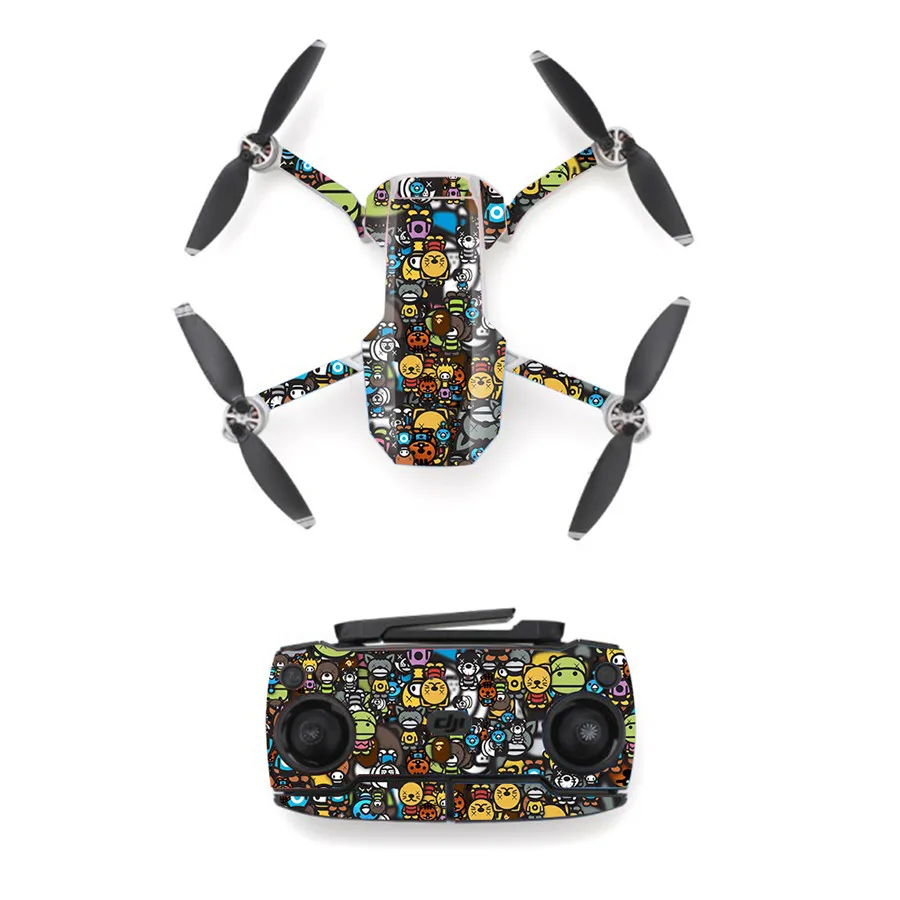 4 стиля стильные граффити Стикеры для DJI Mavic мини Дрон и пульт дистанционного