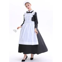 Large Size Halloween Costume Black and White Beer Festival Costume Bavarian National Costume Bar Cute Maid Costume Role Play