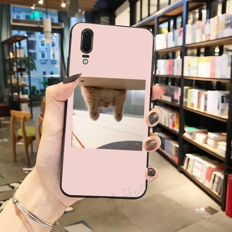 

Literary cat interesting Cute animal Phone Case For Huawei honor Mate P 10 20 30 40 Pro 10i 9 10 20 8 x Lite