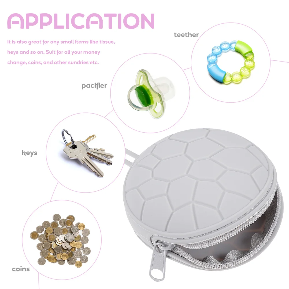 

Pacifier Storage Bag Baby Outdoor Travel Silicone Bag Multifunctional Key Bag