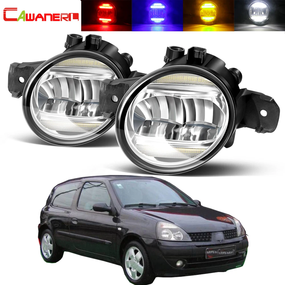 

2in1 30W 8000LM LED Fog Light Assembly Car Fog Lamp DRL Daytime Running Light 12V For Renault Clio 2/II Hatchback Van 1998-2004