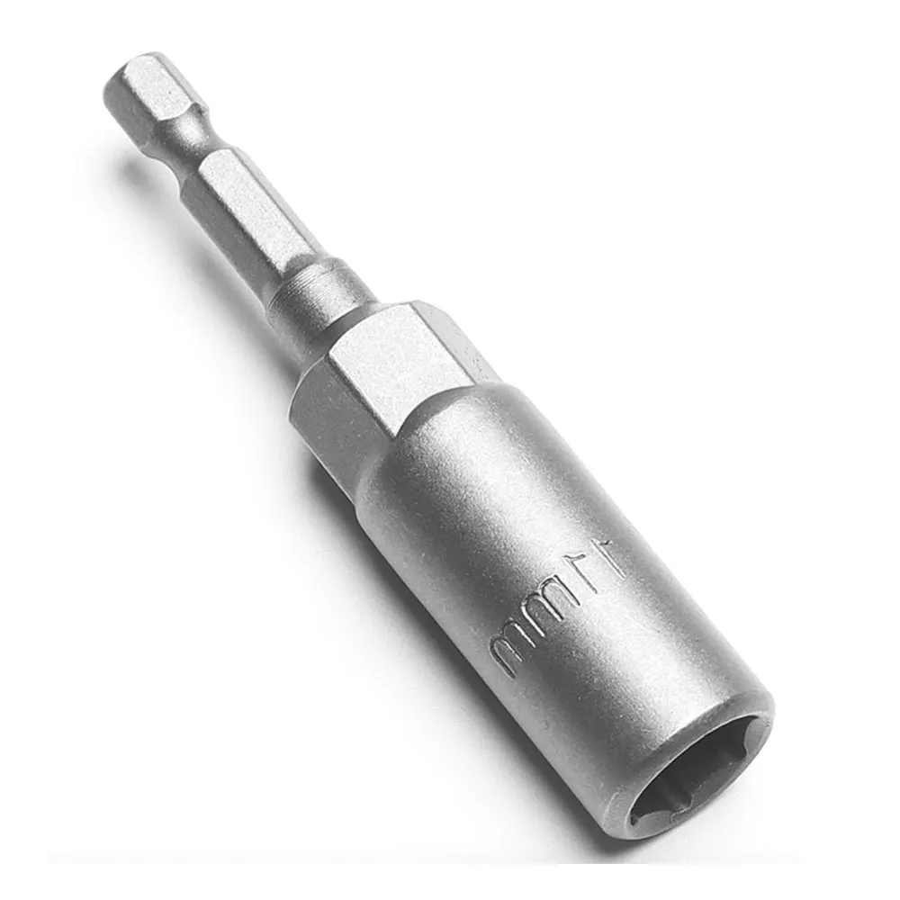 

10/15 Pcs 80mm Length Deepen Power Nut Driver Drill Bit Set 5.5-19MM Impact Socket Adapter For Power Tools 6.35MM Hex Shank