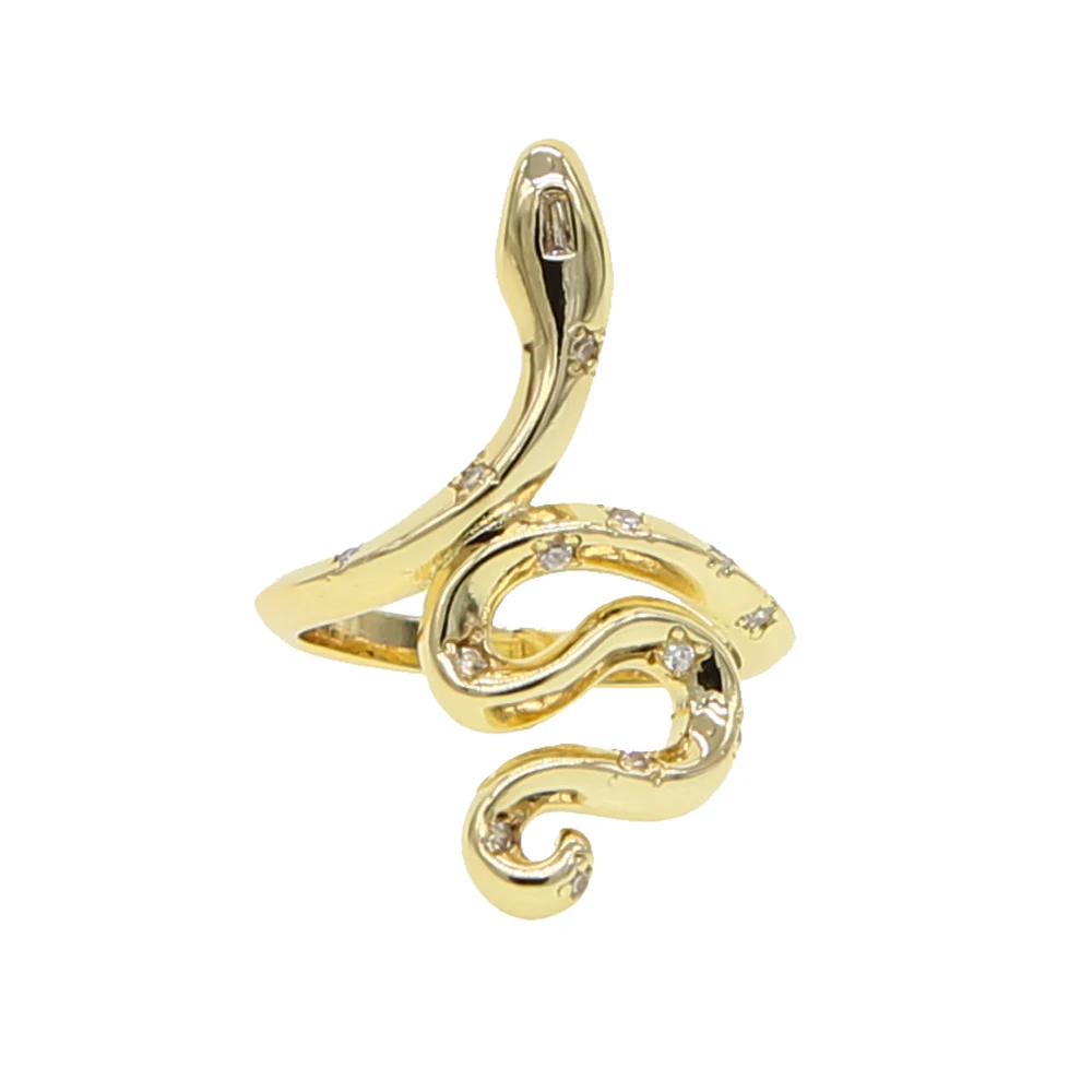 Минималистичное изящное кольцо золотого цвета с милыми животными Женское