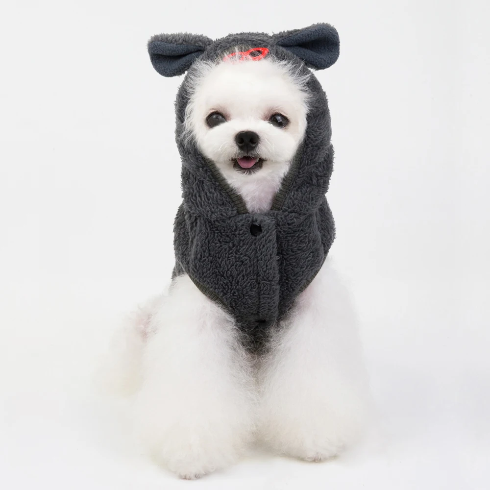 Новинка Зима 2019 Флисовая теплая куртка с капюшоном для собак одежда маленьких