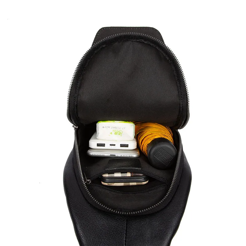 

YourSeason 2021 Men Genuine Leather Chest Crossbody Bags Casual Solid Color Boys Versatile Messenger Bag Nature Soft Cowhide