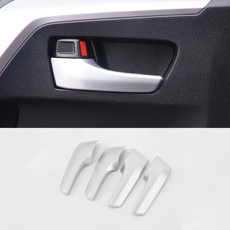 

For Toyota RAV4 RAV 4 2016 2017 2018 accessories Inner Door Handle Cover Door Catch Cover Trim car styling ABS Matte 4 Pcs/Set