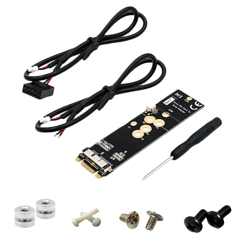 Топ Pcie Bt2 12 + 6 Pin Bluetooth Wifi беспроводной модуль карты к M.2 Ngff ключ B M адаптер для Mac Os