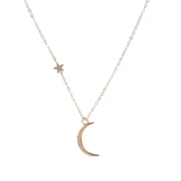 simple and versatile ladies copper moon star choker necklace ladies necklace girls day clavicle necklace jewelry