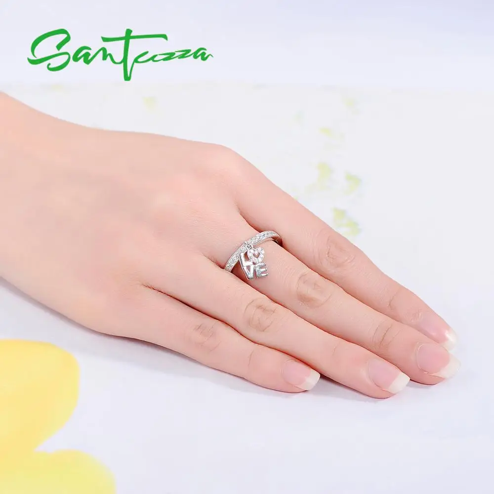 Женское серебряное кольцо SANTUZZA из стерлингового серебра 925 пробы с кубическим