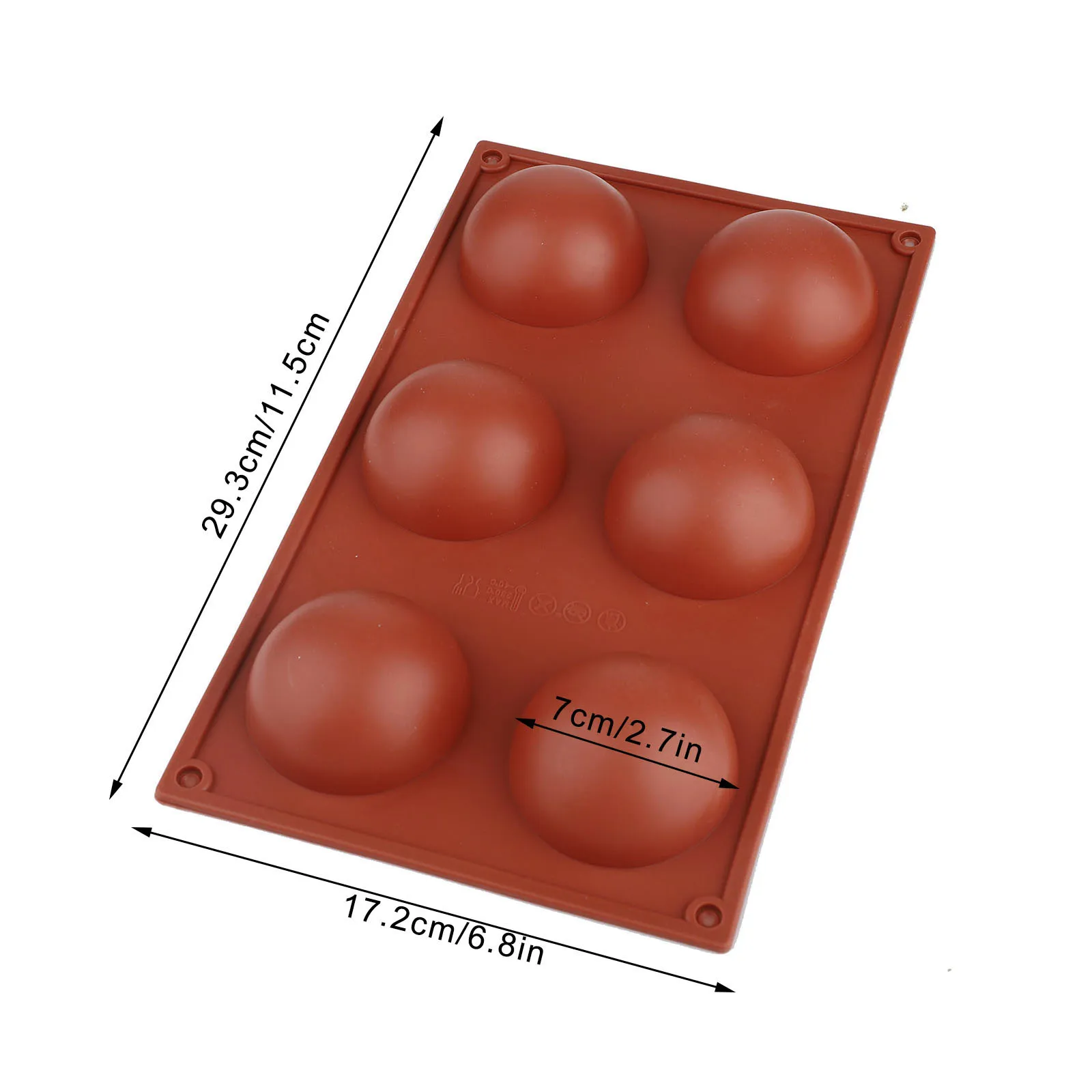 

6 Holes Silicone Baking Mold 3D Half Ball Sphere Mold Chocolate Cupcake Cake Mold DIY Muffin Bakeware kitchen Tools