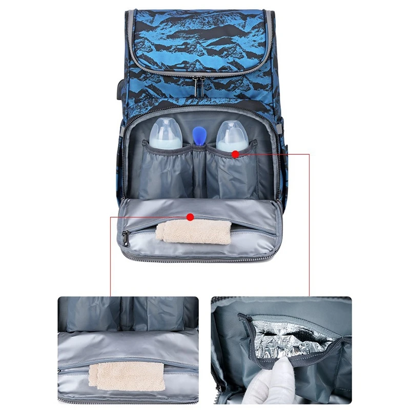 

Baby Diaper Bag Backpack Portable Simple Crib Foldable Moms Handbag Maternity Nursing Nappy Bags Travel Kits