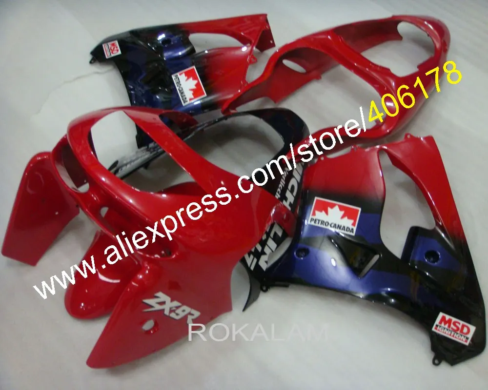 

Комплект обтекателей ZX9R для Kawasaki Ninja обтекатель ZX-9R 98 99 ZX 9R ZX9R 1998 1999 ZX9R обтекатели спортивный велосипед (литьё под давлением)