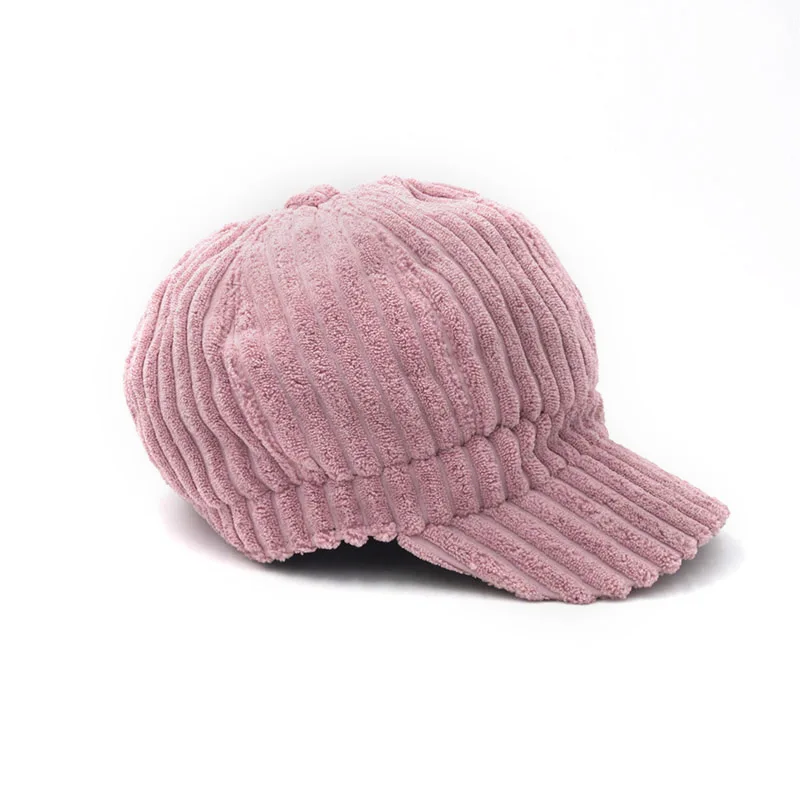 Осенне-зимние шапки для женщин однотонные Восьмиугольные газетчика мужчин и