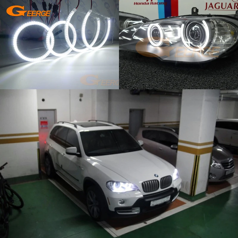 Для BMW X5 e70 2007 2008 2009 2010 2011 2012 2013 ультра яркий SMD светодиодный комплект колец