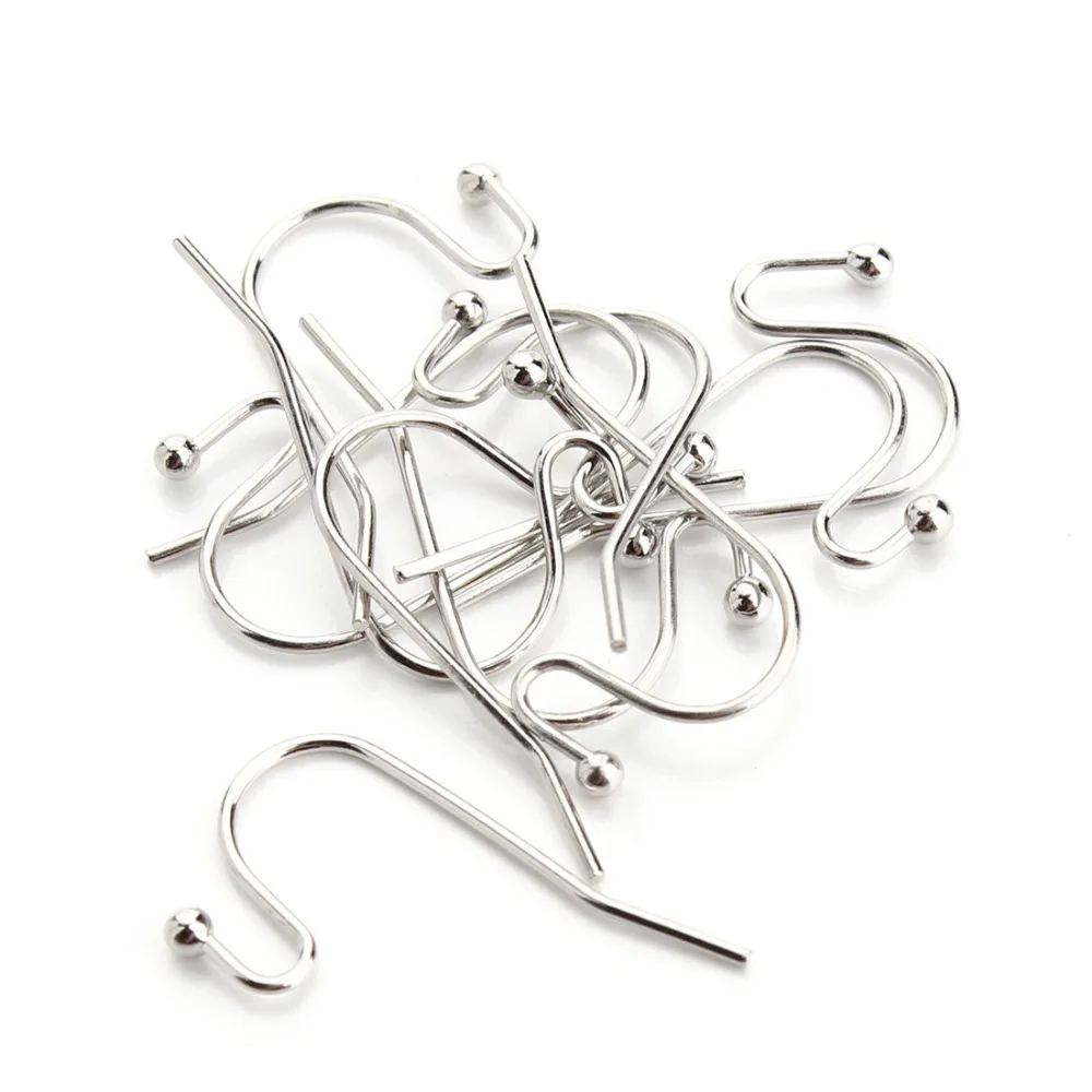 100 шт./лот 11x21 мм проволочные серьги с шариками для ушей женщин и девочек сделай