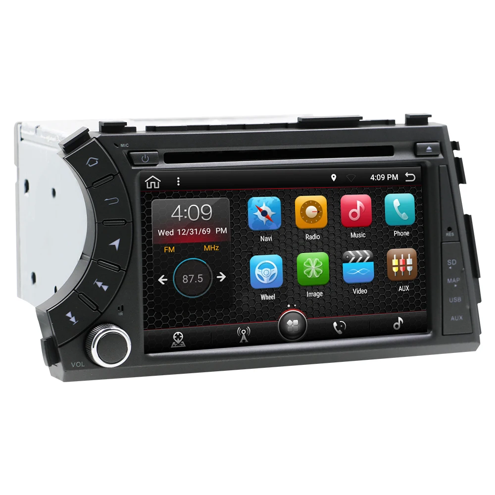 Eunavi 2 din android автомобильный мультимедийный плеер для Ssang yong Ssangyong Actyon Kyron DVD Авто