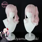 Anihutпарик для косплея akiyama Mizuki Pink 40 см, проект SEKAI, красочная сцена! Кудрявые термостойкие синтетические волосы Akiyama Mizuki