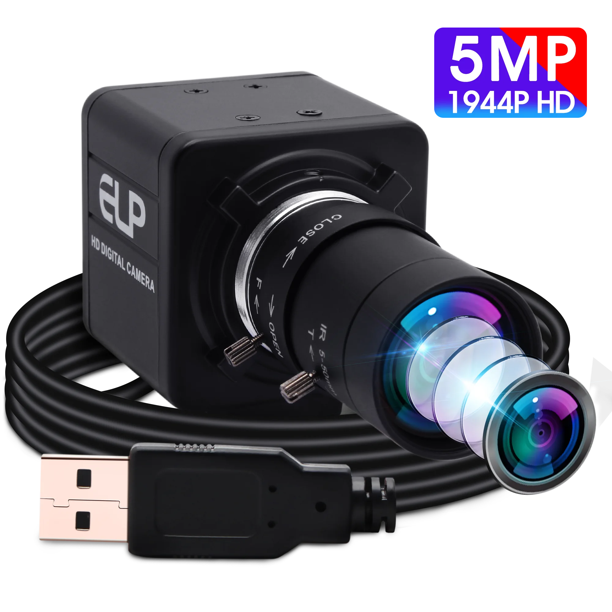 5-50 мм варифокальный объектив 5 0 мегапиксельная камера видеонаблюдения usb MJPEG
