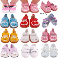 7cm doll clothes doll shoes sequin canvas shoes for 18 inch american of girls43cm baby new born reborn doll toy 13 bjd blythe