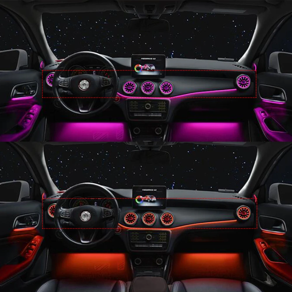 Передний и задсветодиодный ные вентиляционные отверстия турбины для Mercedes A class w176