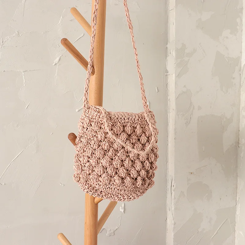 Индивидуальная плетеная вручную соломенная Детская сумка Cossboday с фруктами и