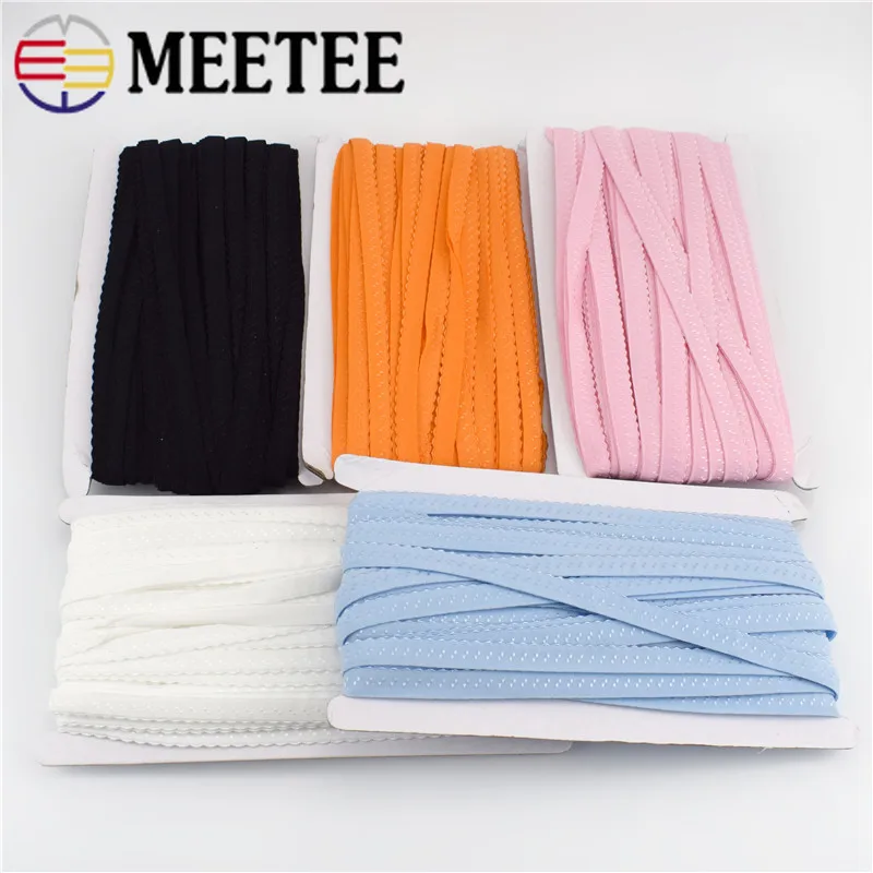 Meetee 22/45M 11mm Nylon Elastic Band for Underwear Shoulder Strap Double-layered Edge Folding Bra Belt Spring DIY Sewing | Дом и сад
