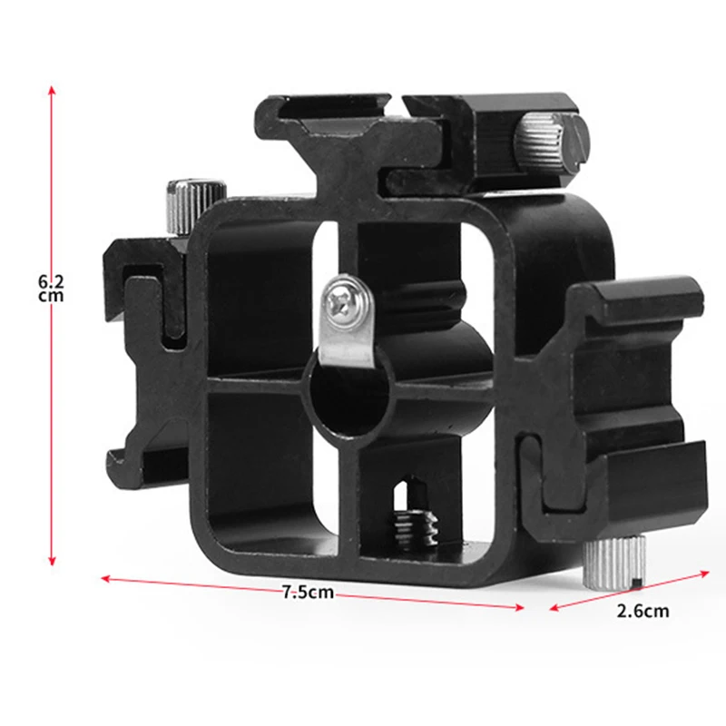 Тройной Горячий башмак для камеры светильник с тремя головками держатель лампы
