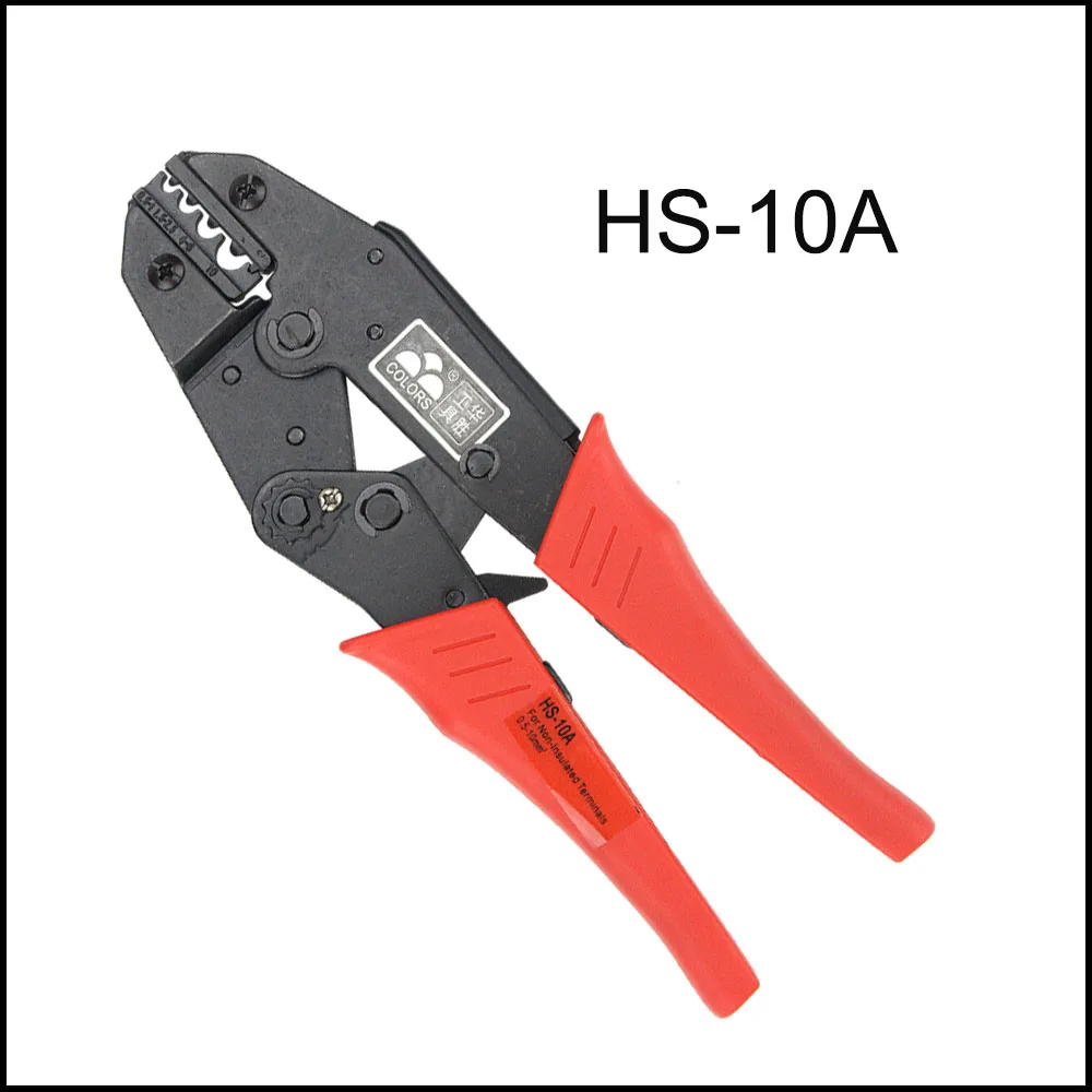Ручной инструмент обжимные плоскогубцы HS 10A Non изолированных клемм A.W.G20 7 игра на