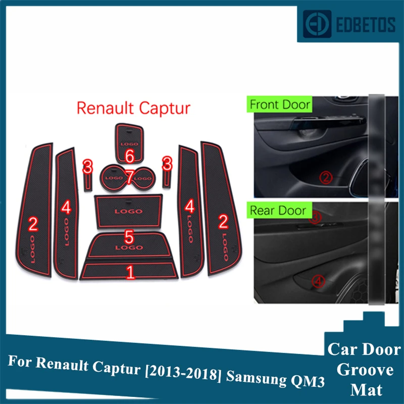 Аксессуары Captur для Renault 2013 2014 2015 2016 2017 2018 Samsung QM3 слот ворот Coaster коврик коврики| |