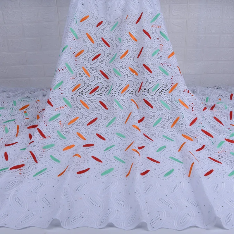 Hollow Pure Cotton African Lace Fabric Swiss Voile In Switzerland Fashion Nigerian Embroidery Women Dress A1722 | Дом и сад