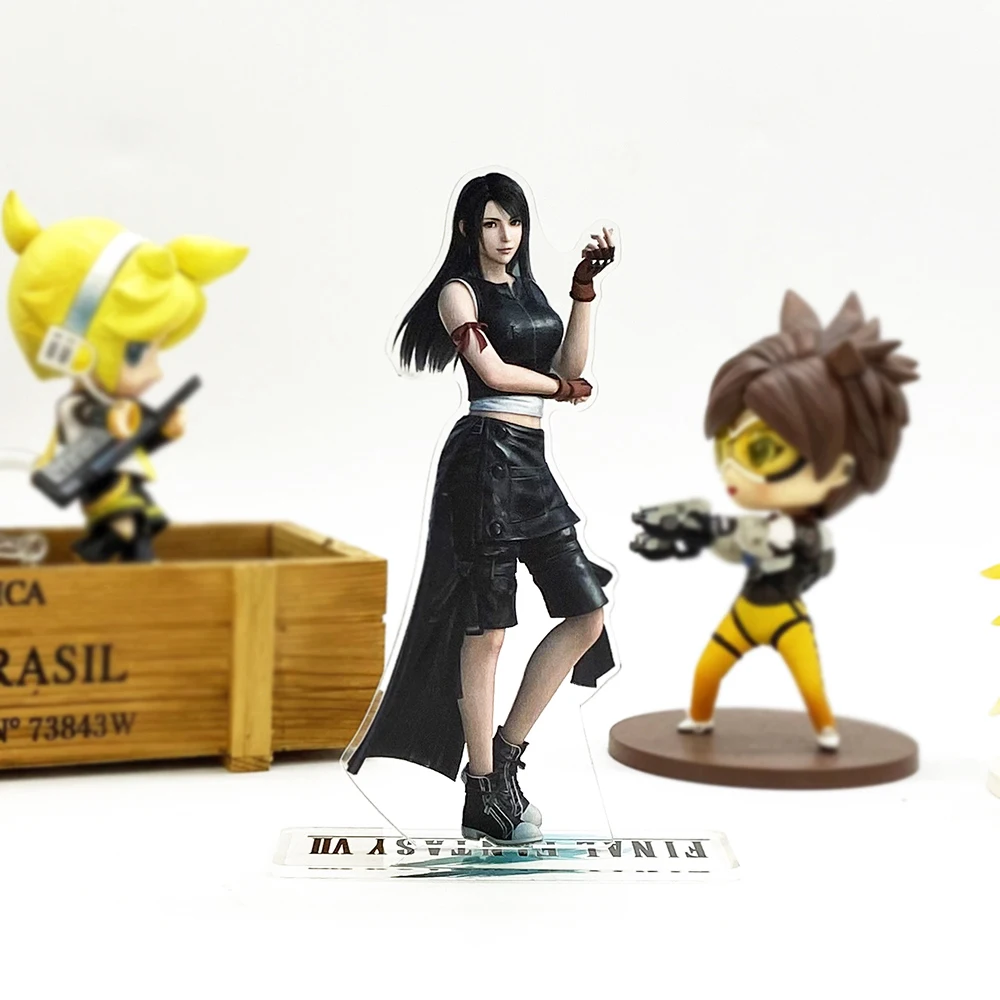 Фэнтези FF7 VII 7 Tifa Lockhart фигурка на акриловой подставке модель с двойной боковой