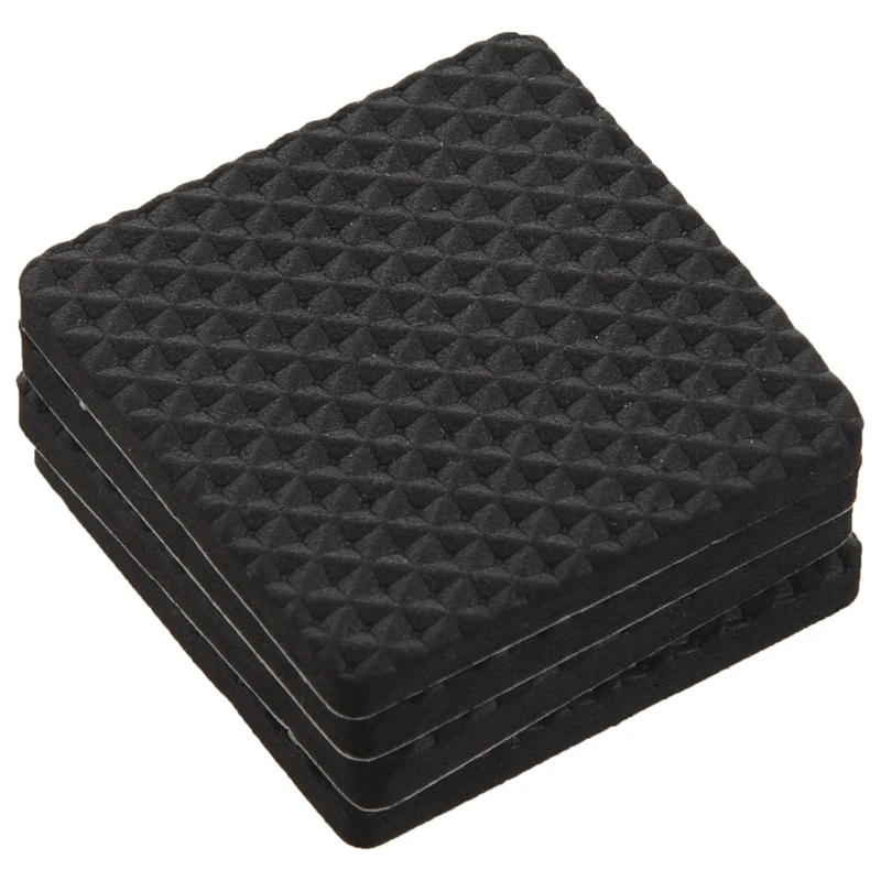 4 Pcs Square Shaped Black Nonslip Foam Adhesive Pad Mat for Furniture | Дом и сад