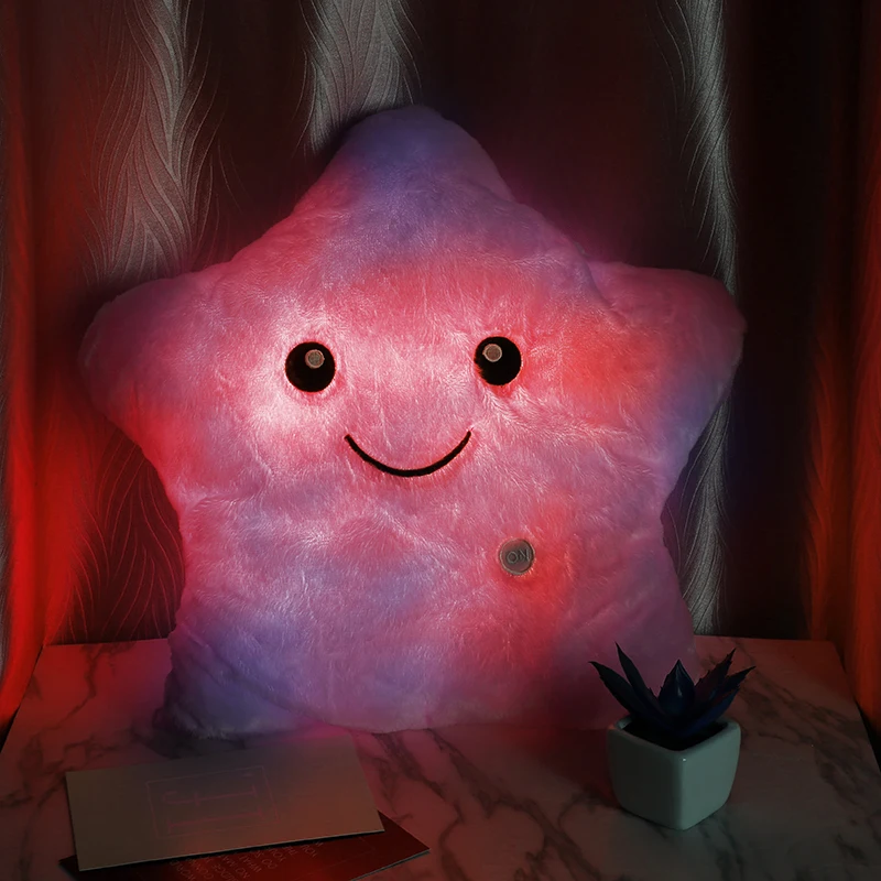 

36*36 Cm Romantic Colored LED Light Up Glow Pillow Soft Cosy Cushions Room Decor Plush Toys