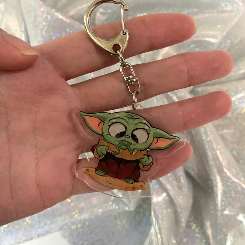 Интересный ребенок йода мандалорский фильм мультфильм милый брелок фигурки