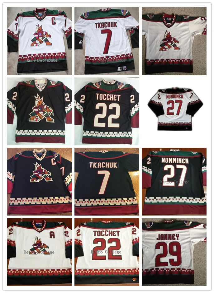 

Phoenix Coyotes 19 Shane Doan 99 Wayne Gretzky 97 Jeremy Roenick 22 Rick Tocchet 7 Keith Tkachuk MEN'S Hockey Jersey