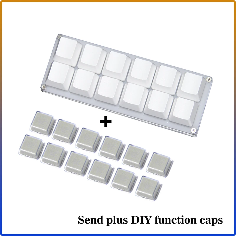 Программируемая клавиатура, 12 клавиш, USB макро программирование, механическая клавиатура «сделай сам» для игр, рисования, мультимедийный плеер, Win caps