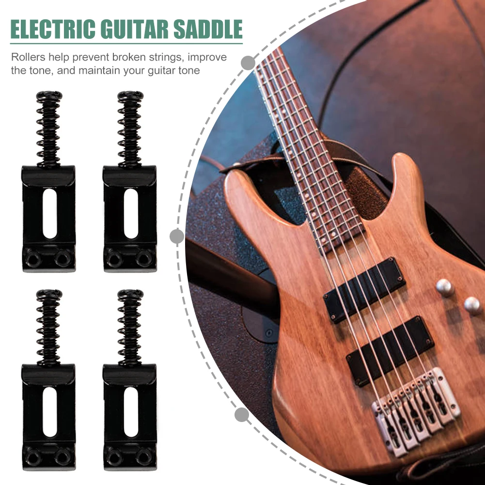 6 штук классических гитарных инструментов для ремонта лютни Electric Guitar Roller Bridge Tremolo Saddles запчасти для музыкальных инструментов.