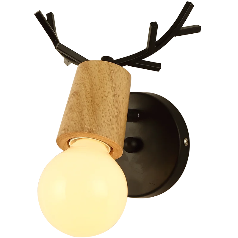 

Creative Wall Lamp For Living Room Decoration Hotel Modern Wall Lamp Antlers lamp Decorative White Black Bedside Lights