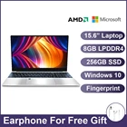 Игровой ноутбук AMD Ryzen R7 2700U, 15,6 дюйма, 8 Гб LPDDR4 256 Гб SSD, 5G Wi-Fi, Windows 10, со сканером отпечатков пальцев