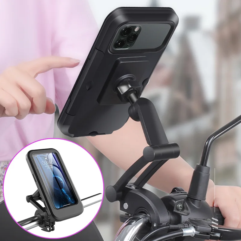 

Bicycle Motorcycle Phone Holder Waterproof Case Bike Phone Bag for iPhone Xs 11 Samsung s8 s9 Mobile Stand Support Scooter Cover