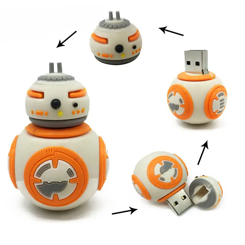 Мультфильм Дарт Вейдер йода Usb флеш-накопитель 128gb серии звездных войн USB 2,0 флеш-накопитель 16GB 32GB 64GB Флешка 8GB модная Подарочная палка