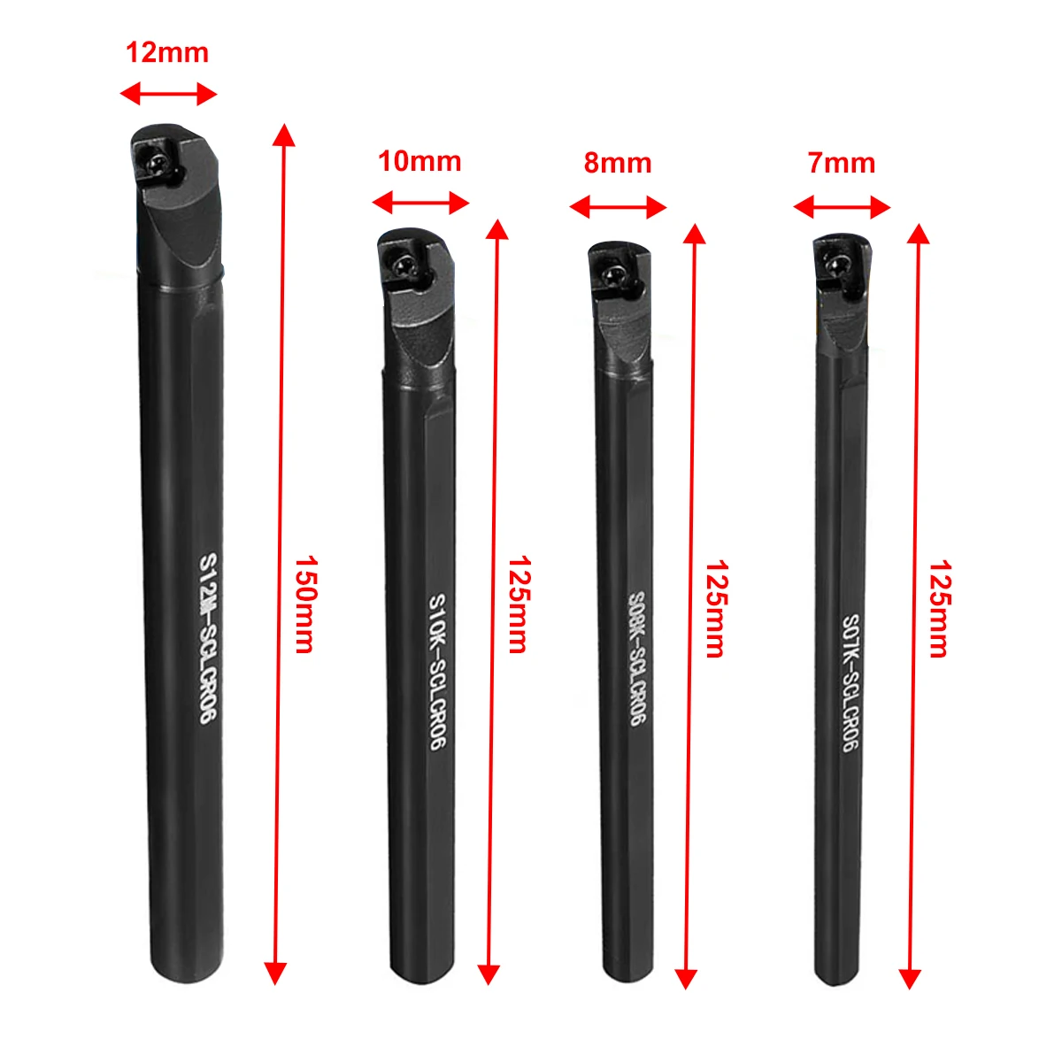 

18pcs Lathe Turning Tool Set 10pcs Carbide Insert Blades + 4pcs Turning Tool Holder + 4pcs Wrench Machine Tool S12M